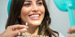 a patient in Edmond undergoing the dental crown process