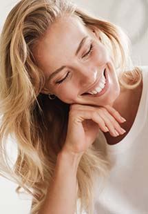 Woman with beautiful teeth smiling