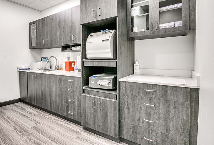 Dental lab and storage area